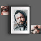 Aquarell Portrait Künstler Aquarellmalerei Gesicht Abstrakt Moderne Wasserfarben Gemälde Foto als Aquarelle Zeichnung Portrait malen lassen